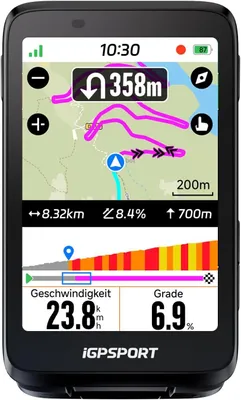 Productafbeelding van GPS fietscomputer - Draadloos - 3,5 inch touchscreen - Navigatie - Muziekbediening