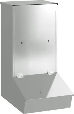 Immagine prodotto di vidaXL Mangiatoia per maiali argento 55 x 38 x 76 cm Acciaio zincato