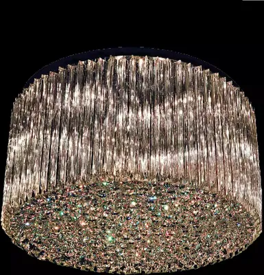 Image de Lustre Plafonnier de luxe or Plafonnier Lustre Cristal