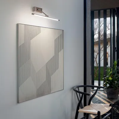 Produktbild von Gealuce GAP460C Wandleuchte in satiniertem Nickel, 12 W LED, 656 lm, 3000 K, indirektes Licht, ideal für die Innenbeleuchtung - Gealuce