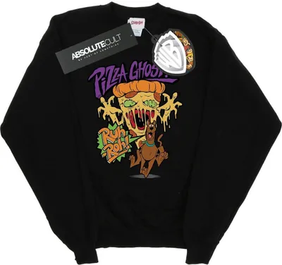 Produktbild von Scooby Doo - "Pizza Ghost" Sweatshirt für Herren BI2007 (3XL) (Schwarz)