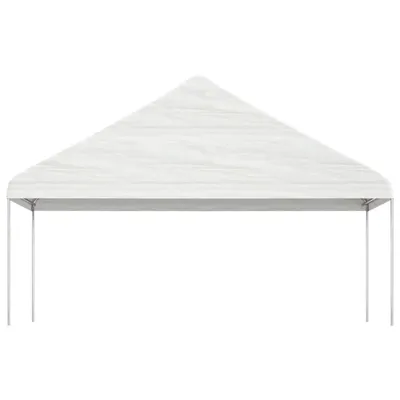 Image de vidaXL Pavillon avec toit blanc 5,88x2,23x3,75 m Polyéthylène