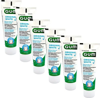 Produktbild von 6x GUM Original White Zahncreme 6x 75 ml