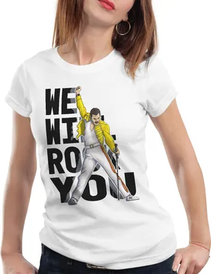 Produktbild von style3 Rock You Damen T-Shirt freddie live festival you, Farbe:Weiß, Größe:XL