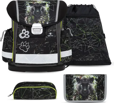 Produktbild von Belmil Classy Schulranzen Set 4-teilig mit Brustgurt - Black Panther
