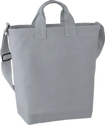 Produktbild von BagBase BG673 | Canvas Day Bag Umhängetasche | 38 x 40 x 14 cm - Farbe: Light Grey - Größe: 38 x 40 x 14 cm