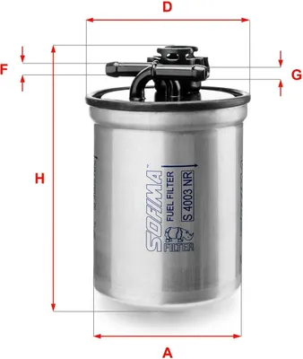 Produktbild von Kraftstofffilter SOFIMA S 4003 NR für VW SHARAN (7M8, 7M9, 7M6) Filtereinsatz