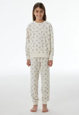 Productafbeelding van Schiesser meisjes pyjama set, lange pyjama van velours - maten 98 tot 176