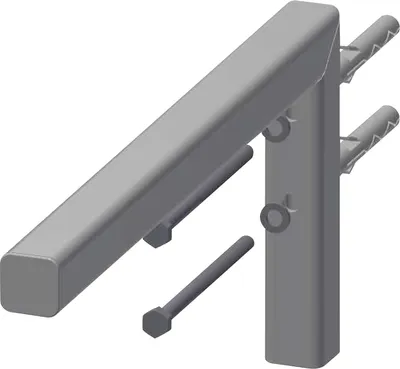 Immagine prodotto di Supporto KWC AR, VARIUS, acciaio inox, 30x170x370 mm, per WC MIRANIT