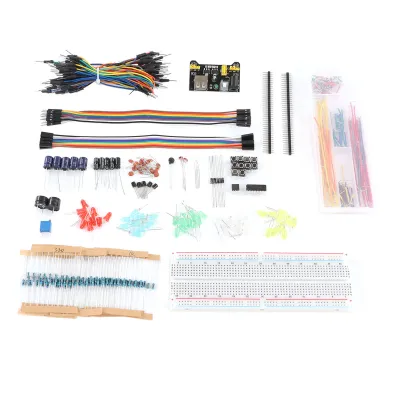 Imagen del producto de Kit de electrónica, Kit de componentes electrónicos, Variedad de kits de componentes electrónicos, Variedad de componentes electrónicos, Kit divertido de componentes electrónicos, Kit básico de componentes electrónicos