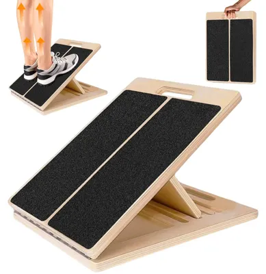 Productafbeelding van Kuitstretcher van Hout, Antislip Balansbord voor Oefeningen, 40 x 30 cm