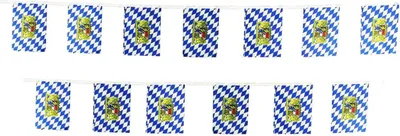 Produktbild von HAAC Wimpelkette Fahnengirlande Bayern blauweiß Rautenmuster 5 Meter