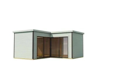 Produktbild von Lasita Maja Gartenhaus Domeo 5-7 Gartenhaus aus Holz, Holzhaus mit 44 mm Wandstärke Blockbohlenhaus