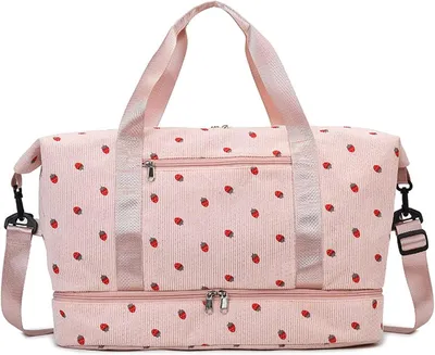 Produktbild von Sporttasche, Reisetasche mit Schuhfach, 20-35L, rosa, für Sport
