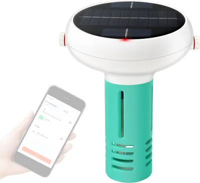 Produktbild von bazénový tester 7 v 1 - solární chlormetr pro měření pH, ORP, EC, TDS, soli, teploty a CL