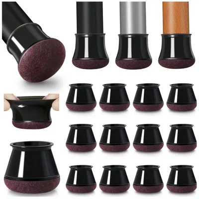 Image de Omgoods - 20 protections pour pieds de chaise en silicone avec feutre
