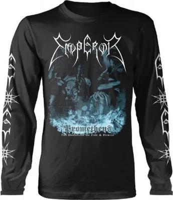 Image de Emperor - T-shirt "Prometheus" pour homme/femme Unie Manches Longues PH4638 (XL) (Noir)