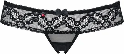 Produktbild von Obsessive 837-THC-1 L/XL, Unterhosen, Stringtanga-Höschen, Weiblich, Schwarz, Einfarbig, L/XL