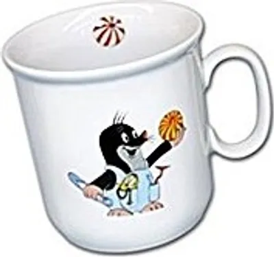 Produktbild von Maulwurfshop. 2144 Porzellan Tasse Becher \Der Kleine Maulwurf\" Motiv Hosen 180 ml"