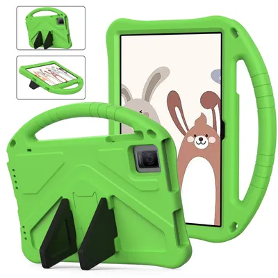 Image de Etui enfant pour TCL Tab 10 Gen 2 10.36" 2023, étui antichoc léger en EVA avec support pliable et poignée verte