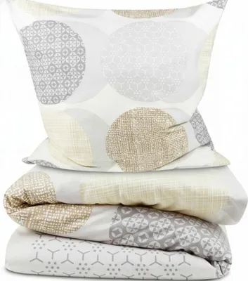 Produktbild von Beautissu Biber Bettwäsche 2tlg Josi, 135x200cm, 80x80cm, Beige