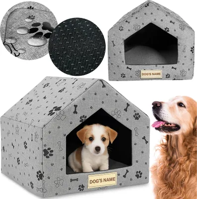 Immagine prodotto di Casetta per cani 50x40x38 cm grigio Letto per cani, lettino per cani Divano per cani Posto per dormire