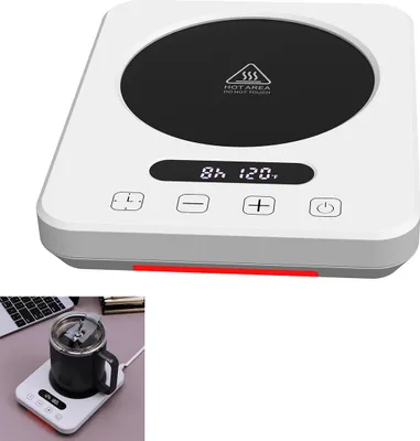 Produktbild von Tassenwärmer mit 9 Heizstufen, automatische Abschaltung, Kaffeewärmer für Büro & Zuhause, hält Kaffee, Tee & Milch warm