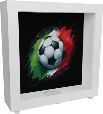 Produktbild von Fußball Italien Flagge Rahmen Spardose aus Holz