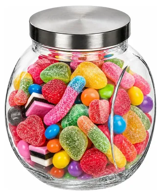 Produktbild von Vorratsglas mit Deckel - Glas - 19 x 19 x 14 cm - 1,4 Liter - Bonbonglas - Lebensmittelaufbewahrung