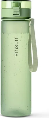 Produktbild von Trinkflasche 1L Sport Flasche Schraubverschluss BPA frei für Kohlensäure Vinsun