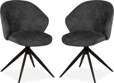 Produktbild von MX Sofa Esszimmerstuhl Jane - Anthrazit (2er-Set)