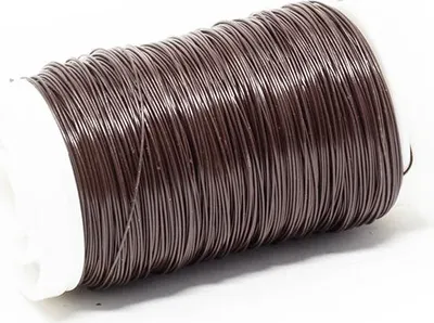 Produktbild von Myrtendraht - 0,30 mm - 100 g - braun lackiert