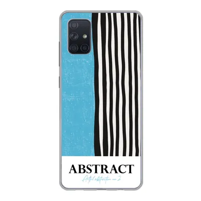 Produktbild von MuchoWow® Handyhülle Schutzhülle Hülle für Samsung Galaxy A71 Design - Blau - Schwarz - Weiß Silikon Softcase Handy Hülle - Kartenbesitzer