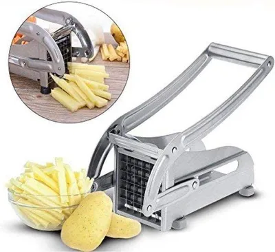 Image de Râpe et coupe-légumes pour pommes de terre et oignons - Coupe-pommes de terre - Râpe à lame en acier - Appareil de cuisine - Coupe-légumes - Coupe-pommes de terre pour des pommes de terre parfaites