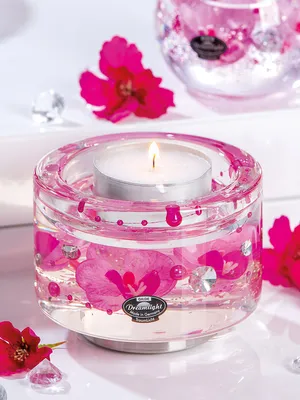 Zdjęcie produktu dla GILDE Dreamlight, Teelichtleuchter, Elora, "Pink Orchid", Glas, pink, , H. 8,5 cm, D. 11 cm 73416 /Abverkauf nur solange Vorrat reicht