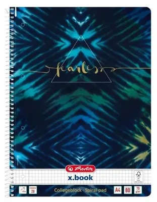 Produktbild von Spiralblock A4/80 Blatt, New Batik FL (5 Stück) – HERLITZ