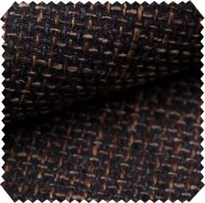 Produktbild von novely® LANZ Premium Möbelstoff mit Schwerem Webcharakter - Grob Gewebter Polsterstoff - Pflegeleichte Meterware 1lfm - Farbe: 08 Schwarz Braun