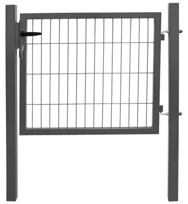 Produktbild von Gartentor Gartentür Zauntür Zauntor Gartenpforte Quadratrohr Anthrazit Grün mit Schloss V2Aox, Farbe / Türhöhe:Anthrazit / 80 cm