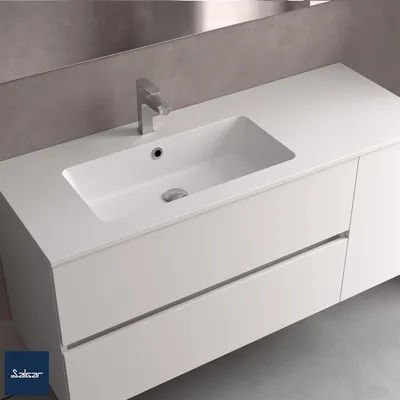 Produktbild von Waschtisch VILNA 1205 Schrankelement rechts ohne Siphon und Clickerabfluss, für Schrank 900 MINERALSOLID MATT 1205 x 460 x 15 mm