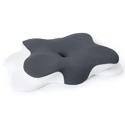 Produktbild von Nackenkissen Kopfkissen, Memory Foam Kissen, Nackenstützkissen Ergonomisches für Seiten, Dunkelgrau