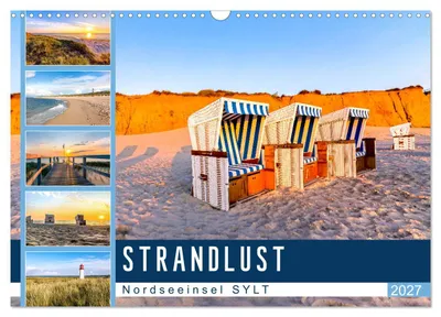 Produktbild von STRANDLUST Nordseeinsel Sylt (Wandkalender 2027 DIN A3 quer), CALVENDO Monatskalender