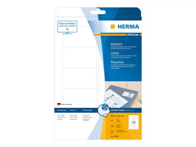 Obrázek produktu pro HERMA 8840, Bílá, Samolepicí štítek, A4, Papír, InkJet, Permanentní