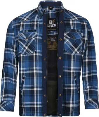 Immagine prodotto di Camicia da moto Bores Lumberjack Premium, blu/bianco, 4XL