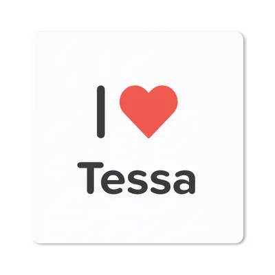 Produktbild von MuchoWow® Mauspad Mousepad Ich liebe - Tessa - Mädchen 20x20 cm - Mousepads - Maus Mat - Pad - Mausunterlage - Desk Mat - Bureauartikeln