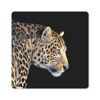 Produktbild von MuchoWow® Mauspad Mousepad Leopard - Tiere - Schwarz 30x30 cm - Mousepads - Maus Mat - Pad - Mausunterlage - Gaming