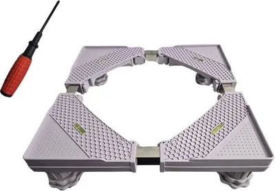 Produktbild von JustValue Waschmaschinen-Untergestell Mini – 39-48 cm – Höhe 7-11 cm – 150 kg