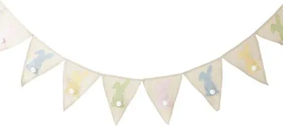 Produktbild von Bunte Wimpelkette 210 cm, geeignet für Innen- und Außenanlässe