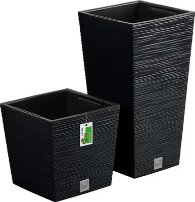 Produktbild von Blumentopf Pflanzkübel FURU Square Balkonkasten Blumenkübel Anthrazit