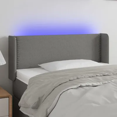Produktbild von Möbel LED Kopfteil Dunkelgrau 103x16x78/88 cm Stoff - Kopfteile 3123087