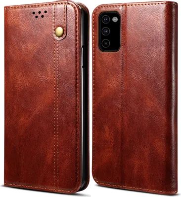 Image de Etui pour Samsung Galaxy M51, étui en cuir avec fonction stand rouge